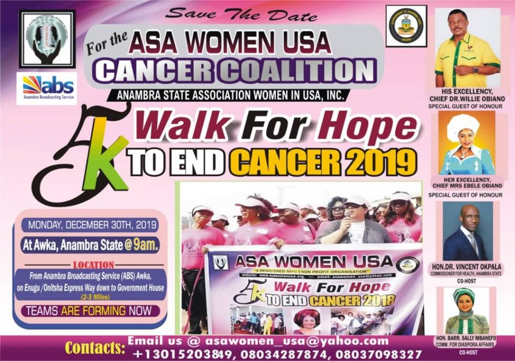 5K Walk/ Run for Hope to End Cancer, Awka 2019